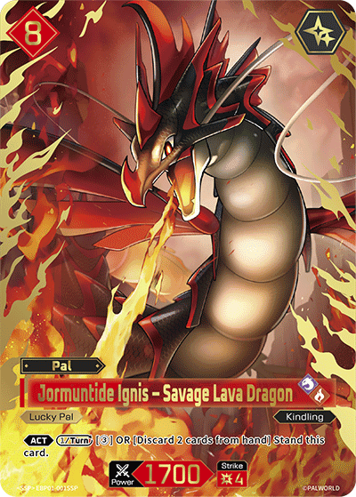Jormuntide Ignis – Savage Lava Dragon card art