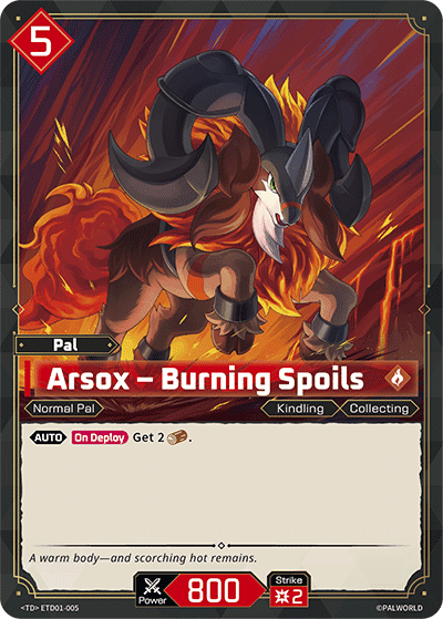 Arsox – Burning Spoils card art